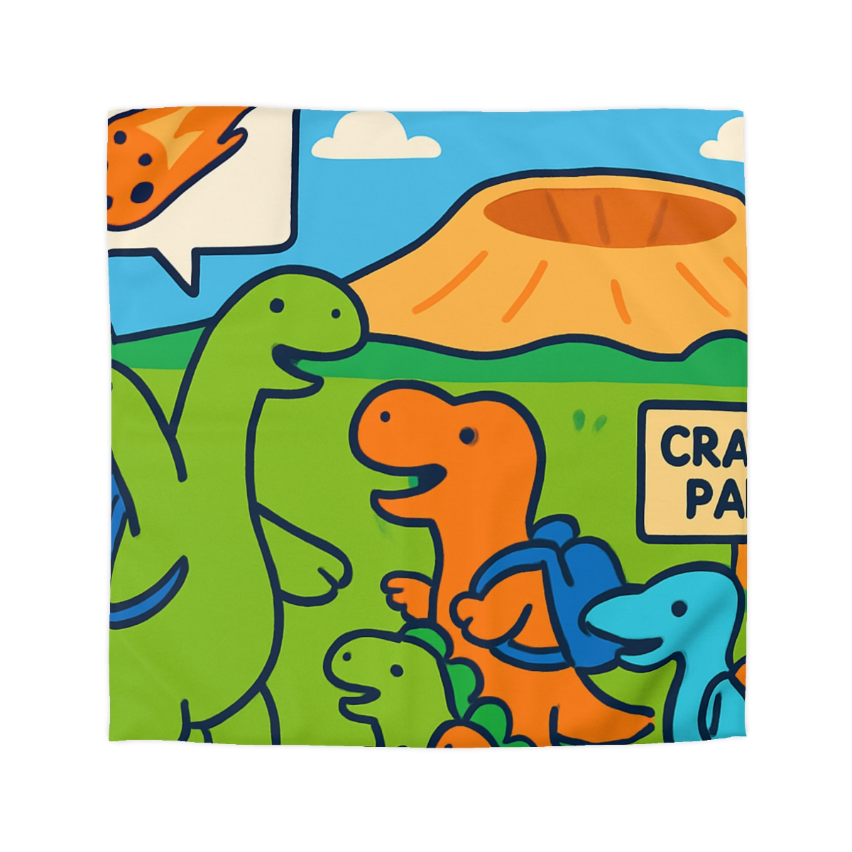 Cosmic Dino Field Trip unique patterned duvets