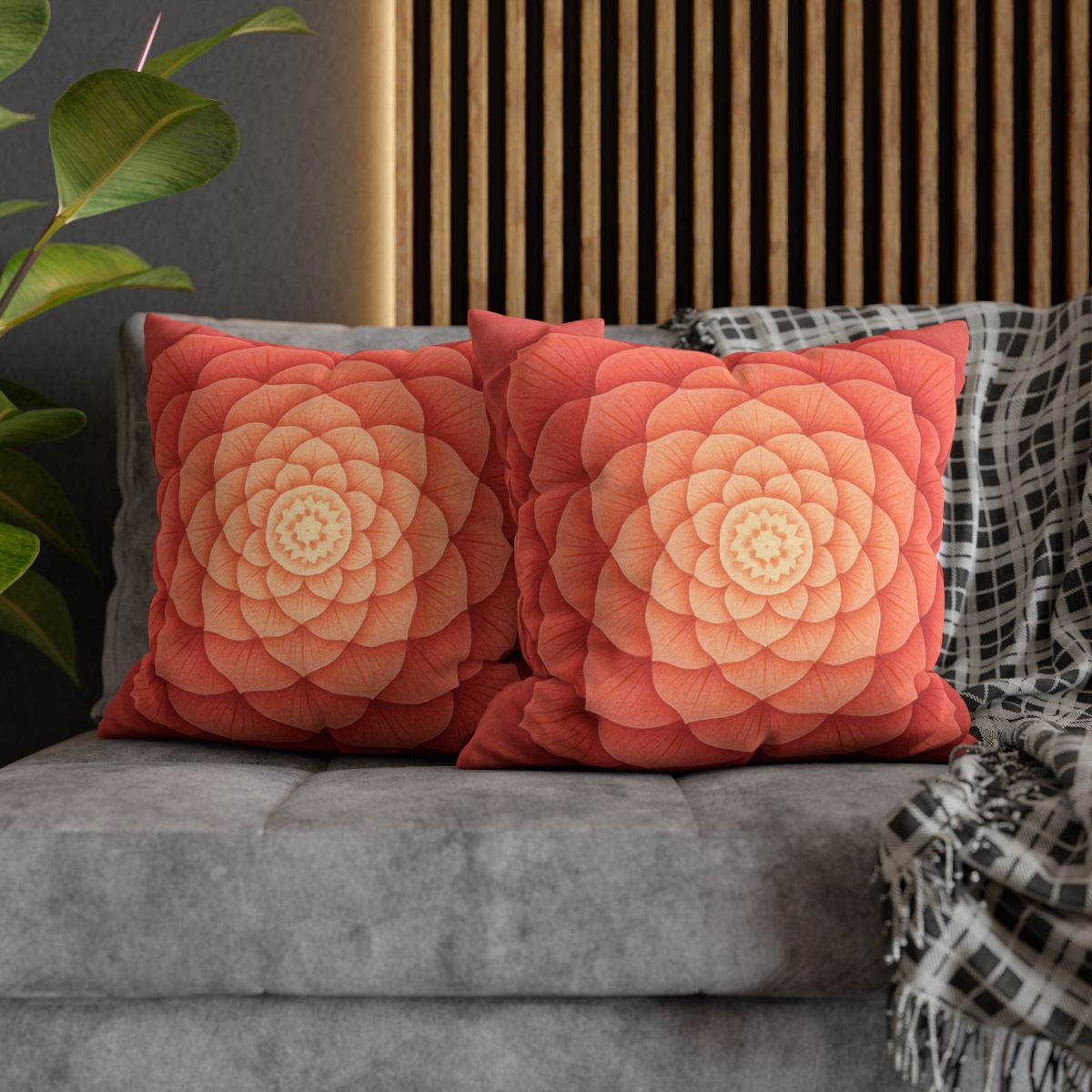 Petal Spiral Mandala personalized pillow covers