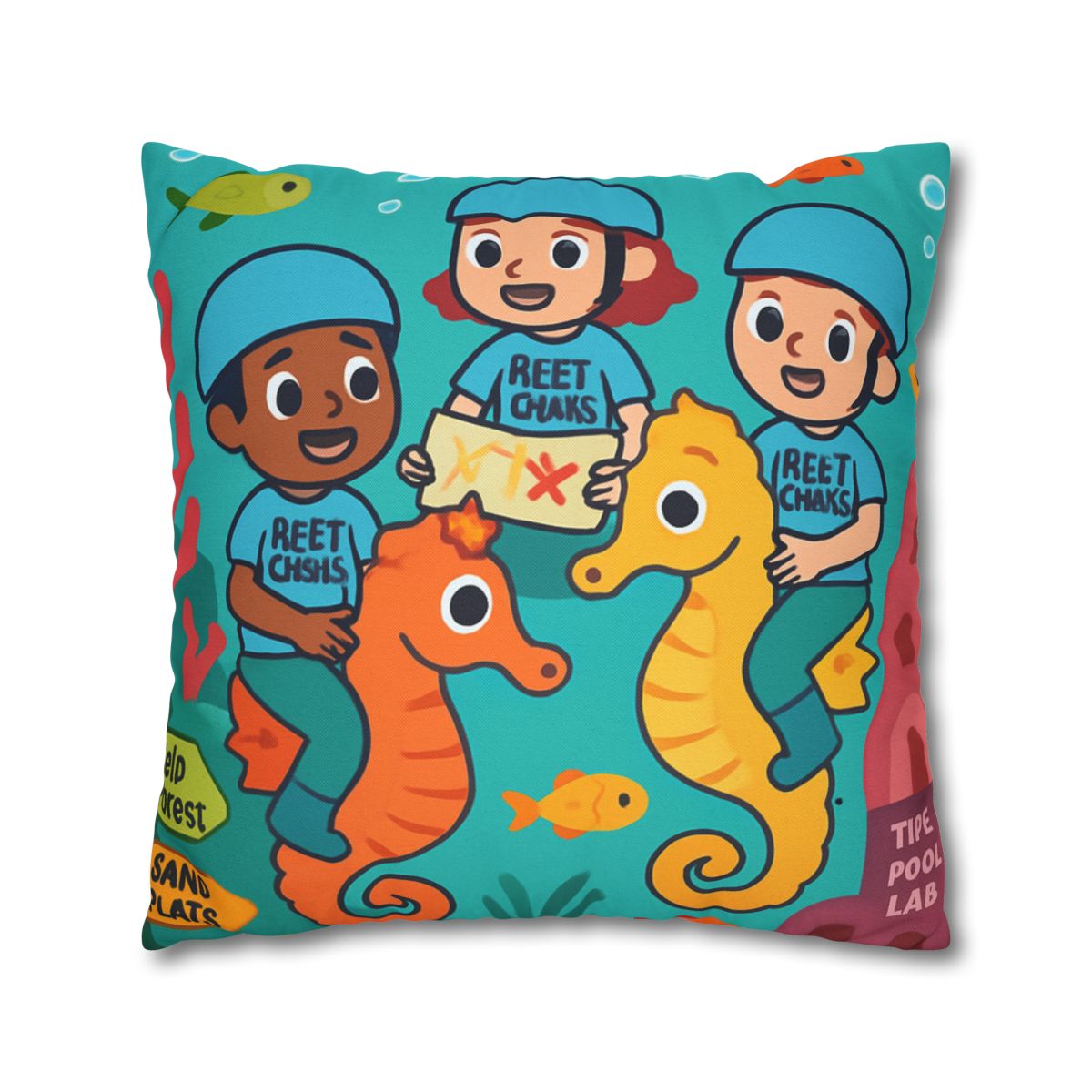Coral City Map Of The Friendly Reef Rangers comfortable bedding pillow covers