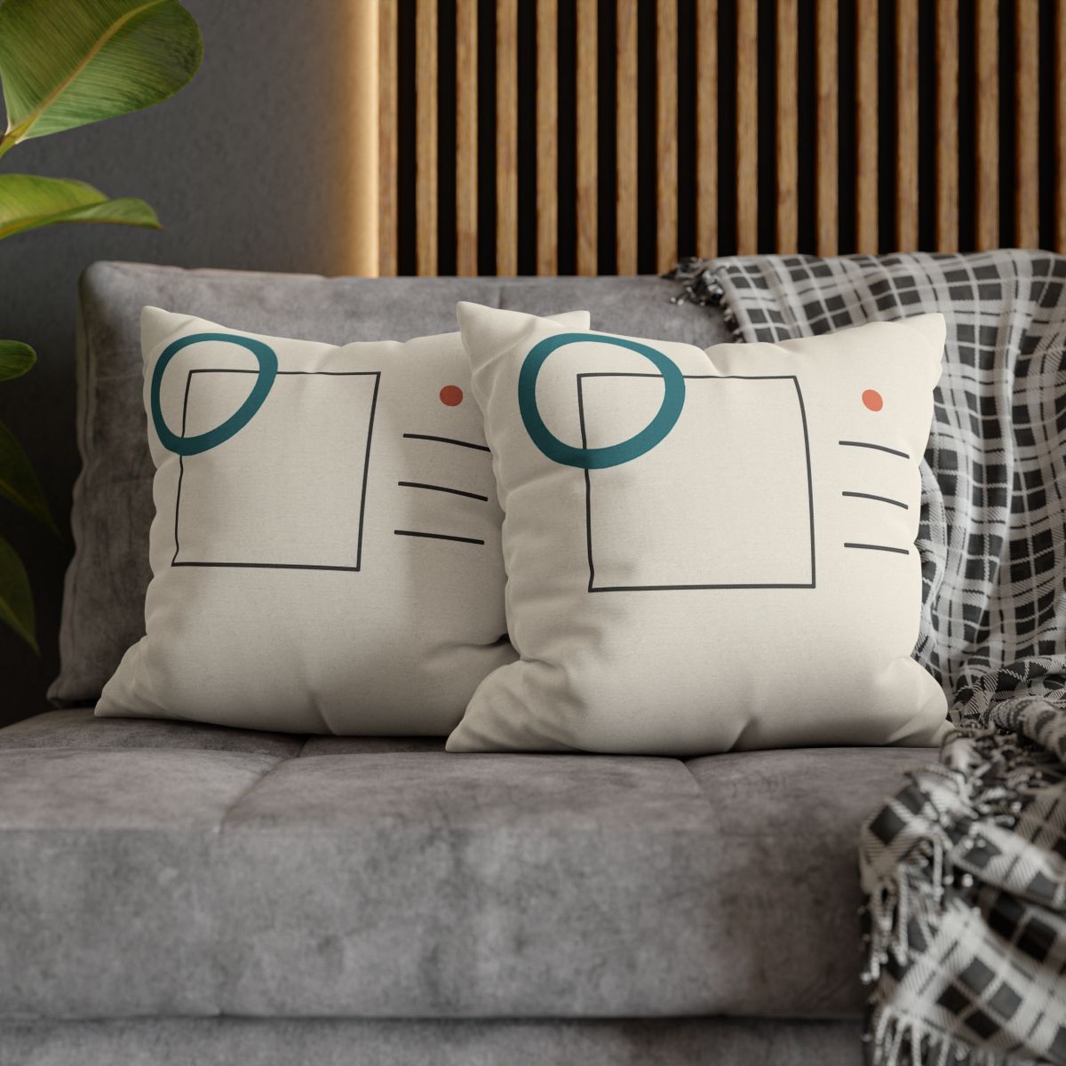 Open Frame With Drifted Ring soft cotton pillow cases