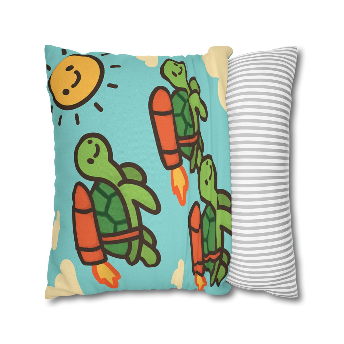 Rocket Powered Turtles comfortable bedding pillow covers