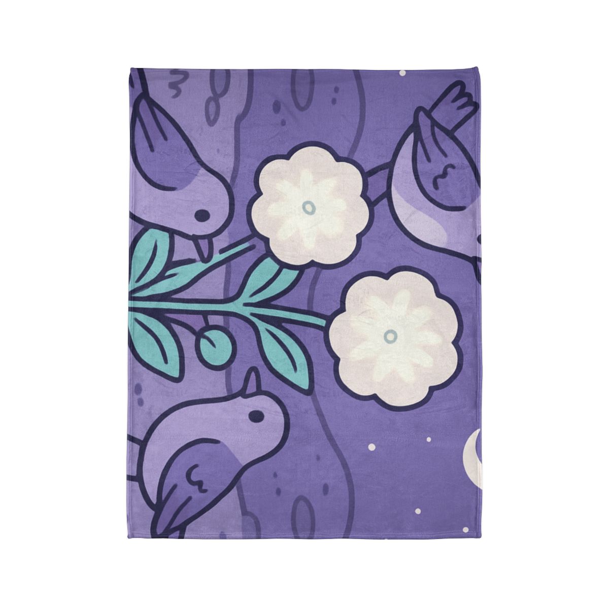 Moon Garden Nightingales trendy patterned blankets