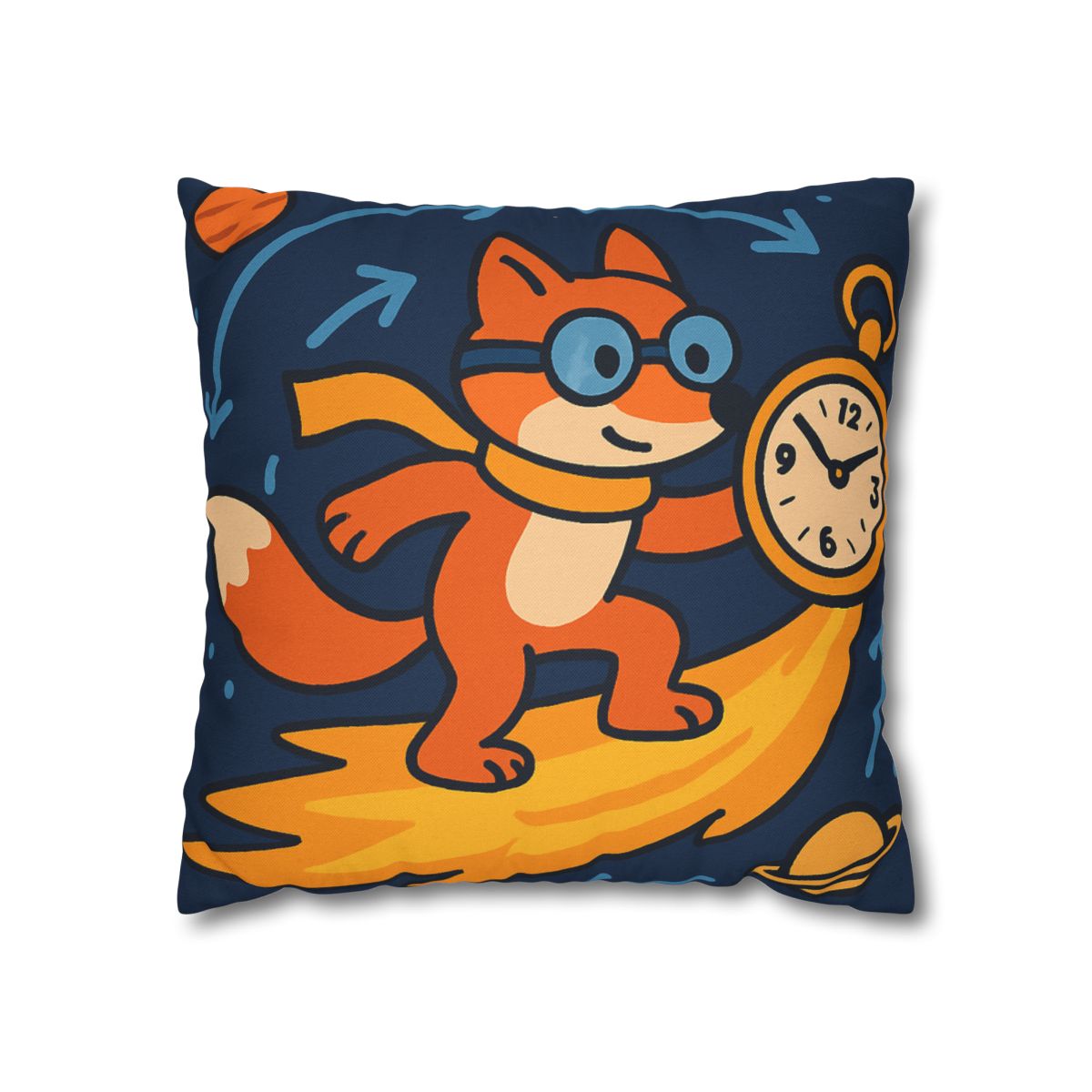 Time Traveling Comet Fox designer print pillow cases