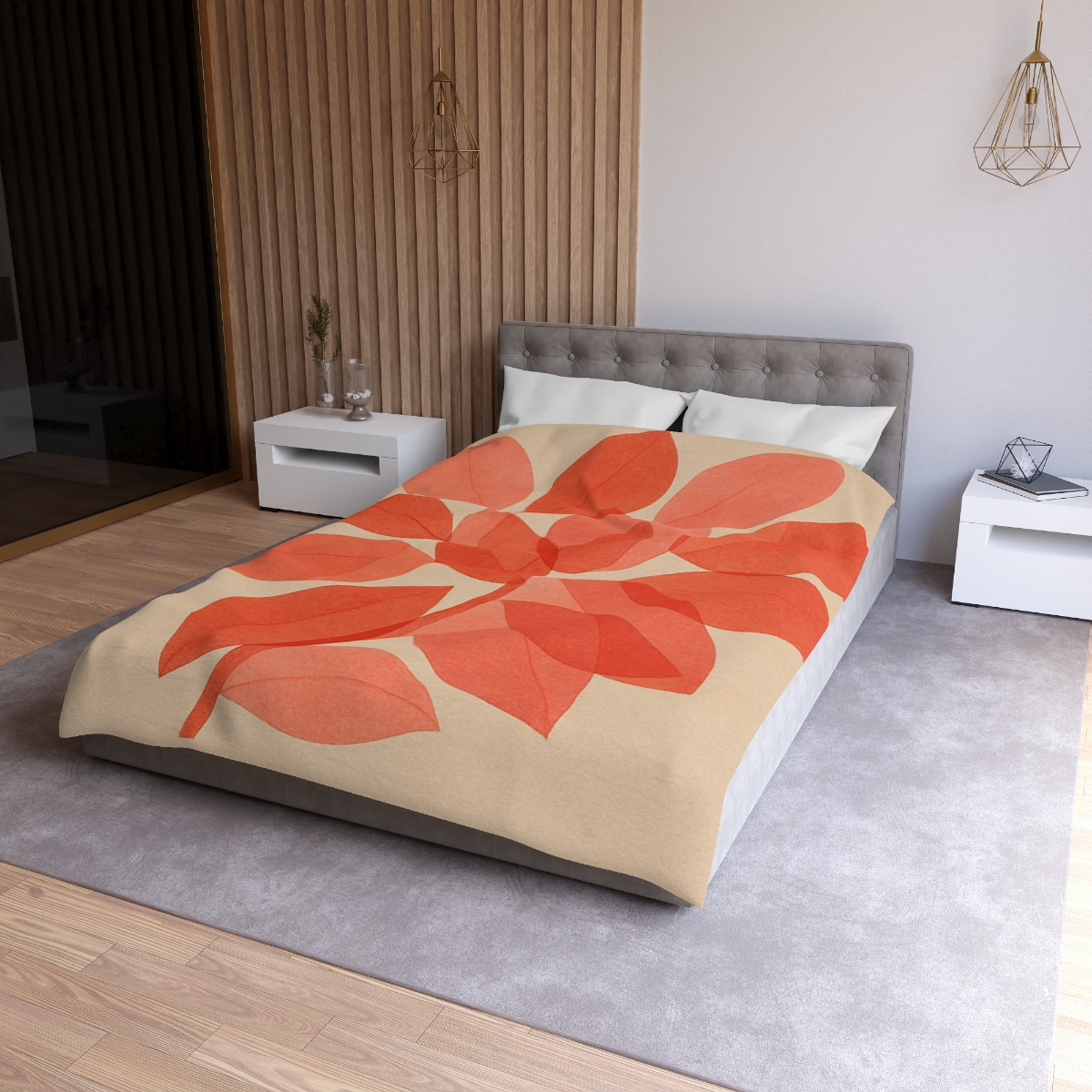 Petal Mosaic Overlay soft comforter duvets