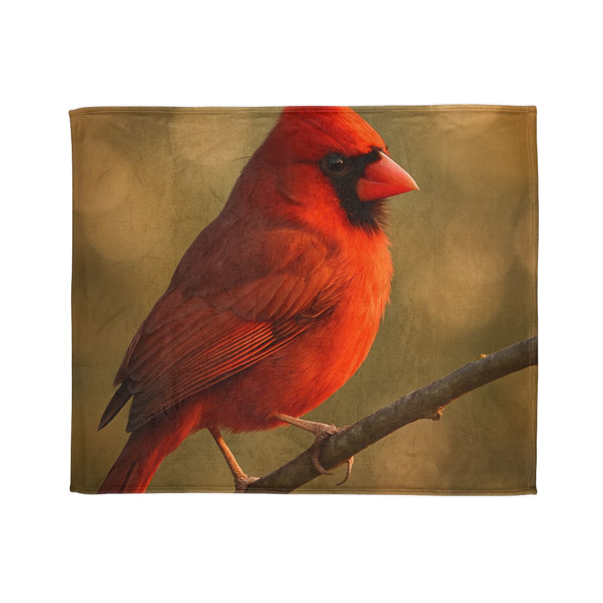 Crimson Pulse Northern Cardinal warm winter blankets
