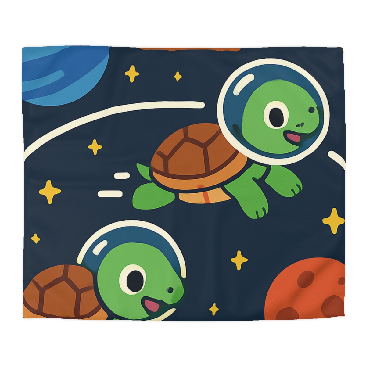 Time Dilation Turtle Race Across Star Track trendy bedroom duvets