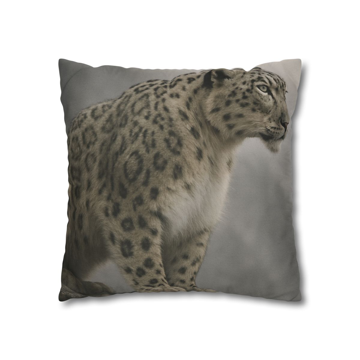Silent Sentinel Snow Leopard designer print pillow cases