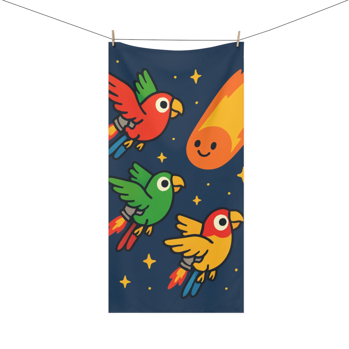 Comet Chasing Parrot Squad decorative home towelscustom towels