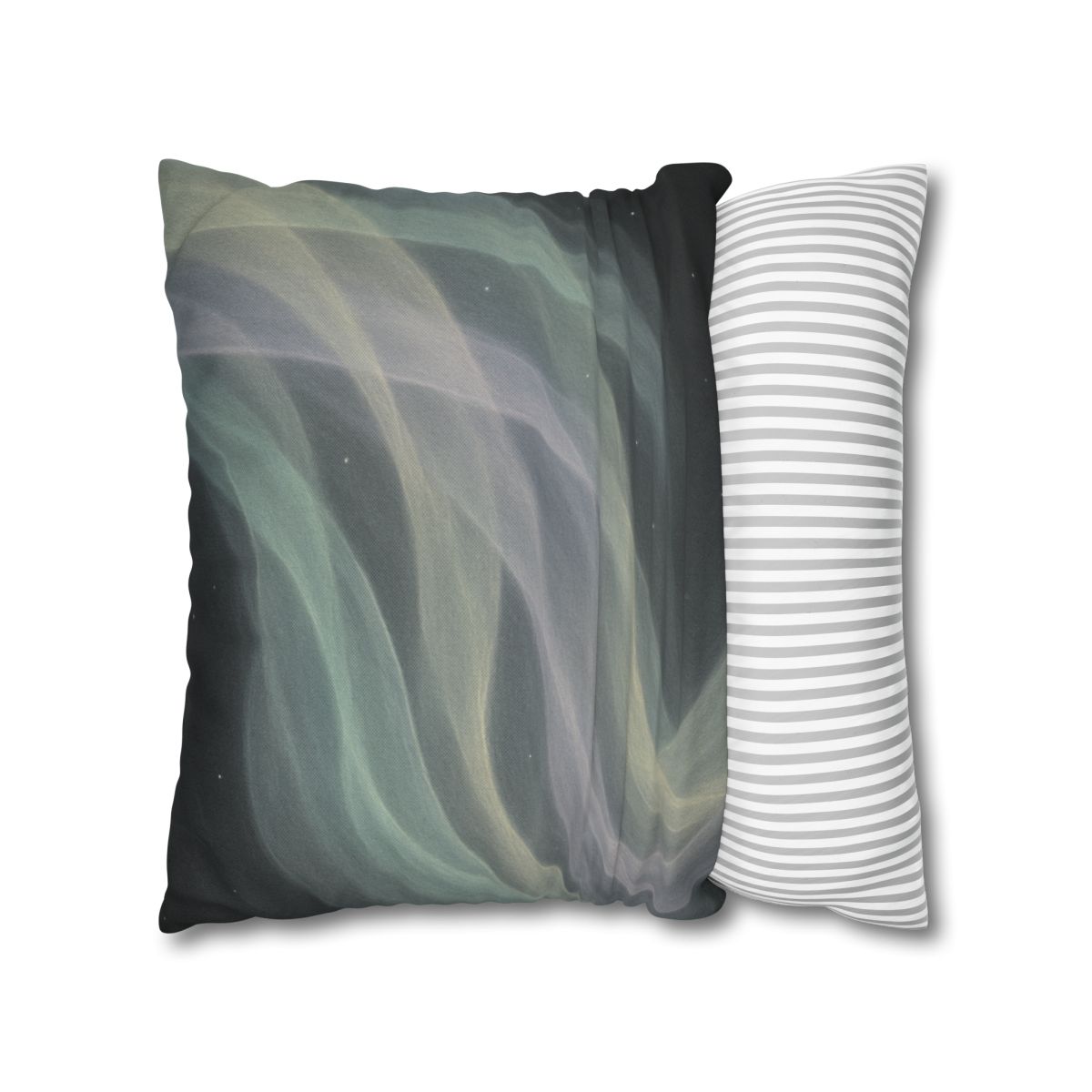 Auroral Cosmic Silk Currents designer print pillow cases