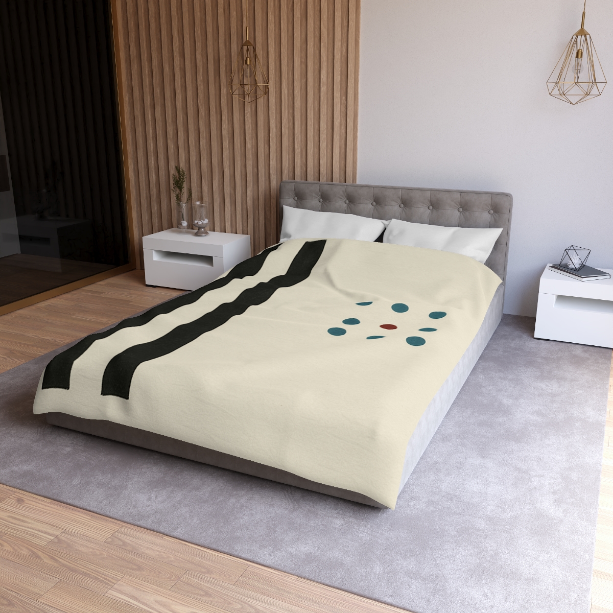 Staggered Duo And Tiny Grid personalized bedding duvets