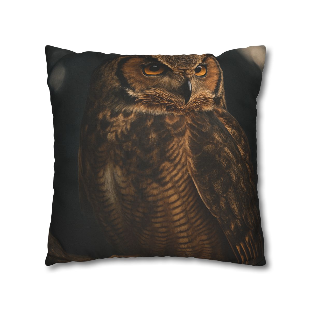 Starlit Perch Great Horned Owl soft cotton pillow cases