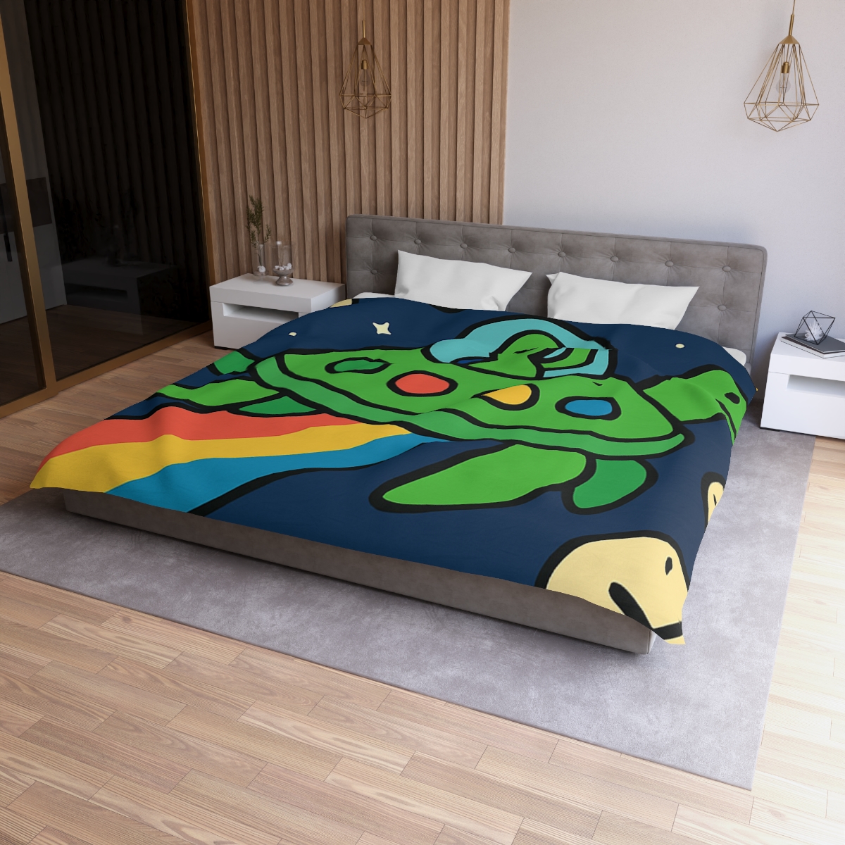 Time Traveling Turtle Spaceship warm winter duvets