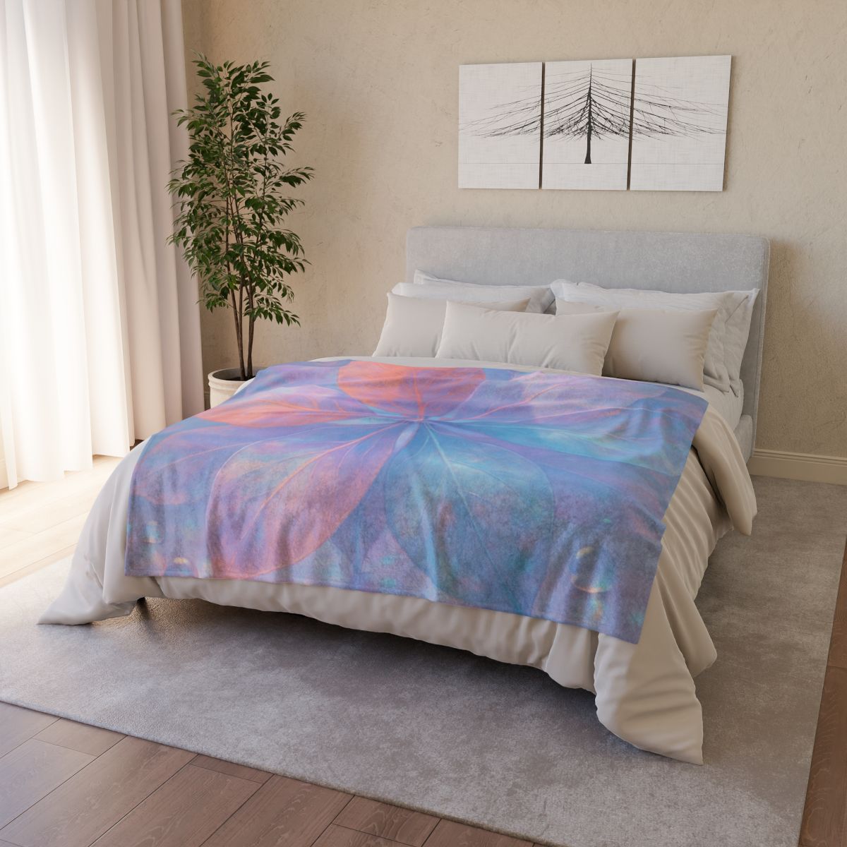 Petal Prism Overlay designer printed blankets