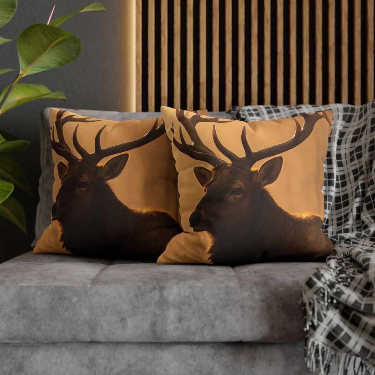 Antler Crown Mountain Elk custom pillow cases