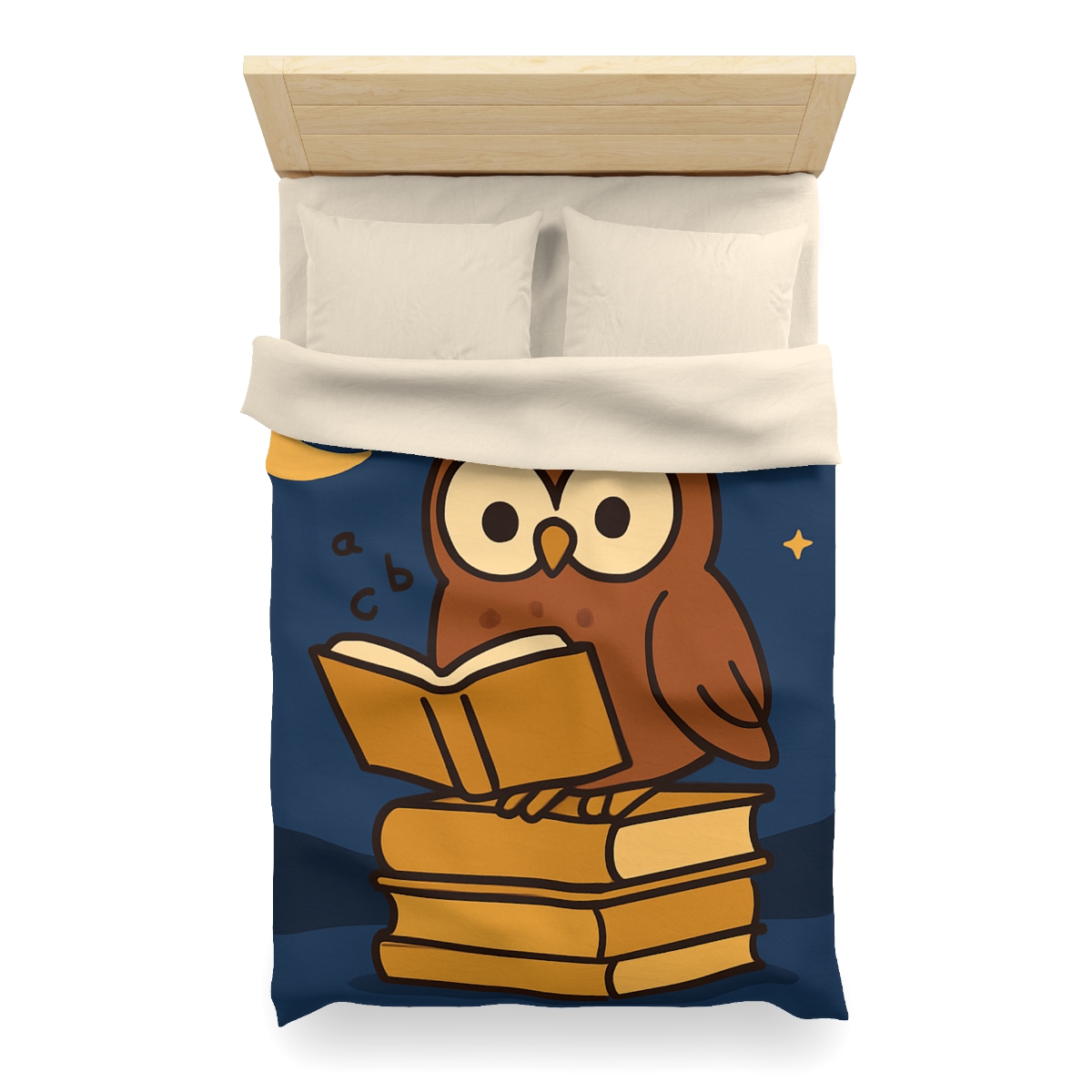 Moonlight Owl Library designer printed duvets
