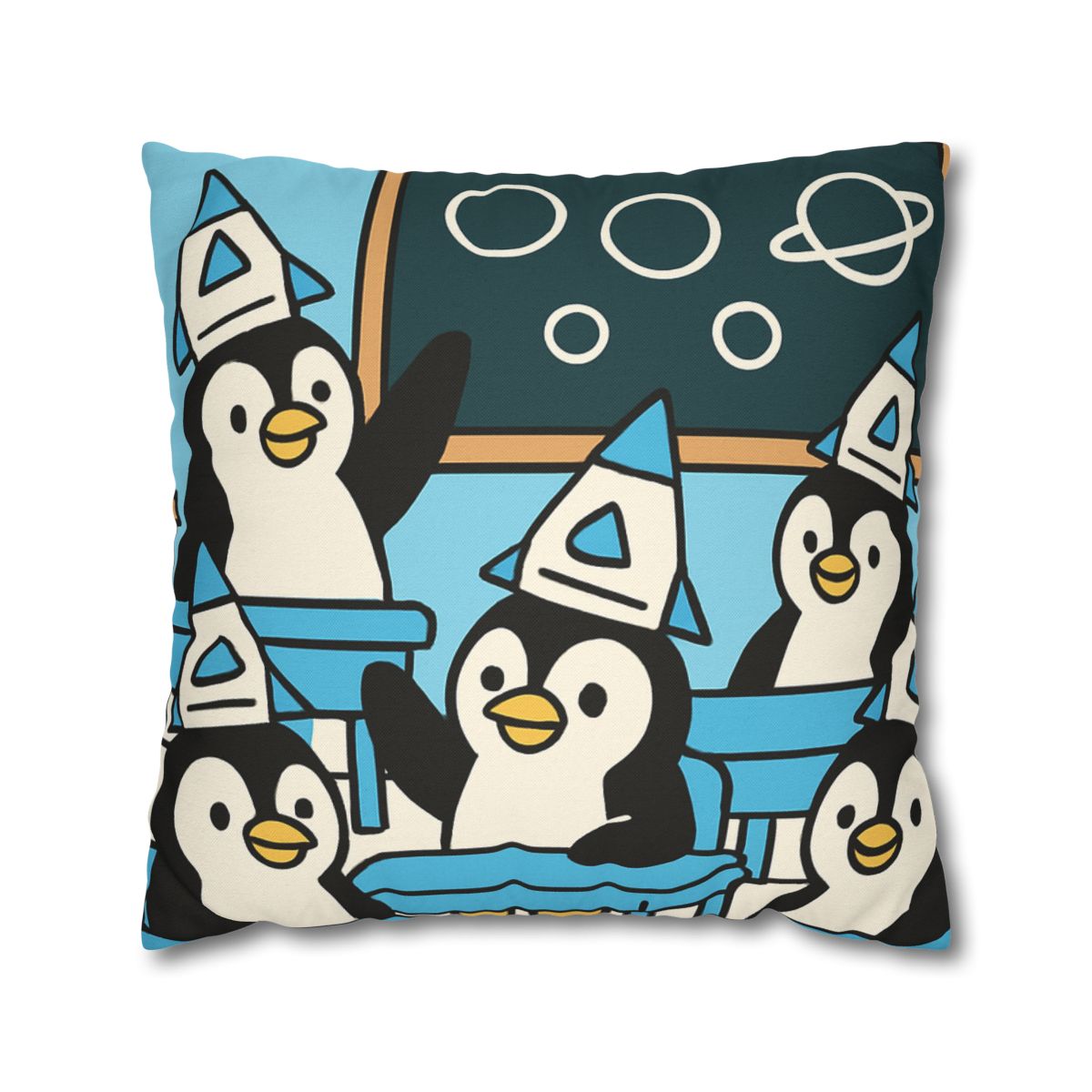 Rocket Penguin Class unique gift pillow cases