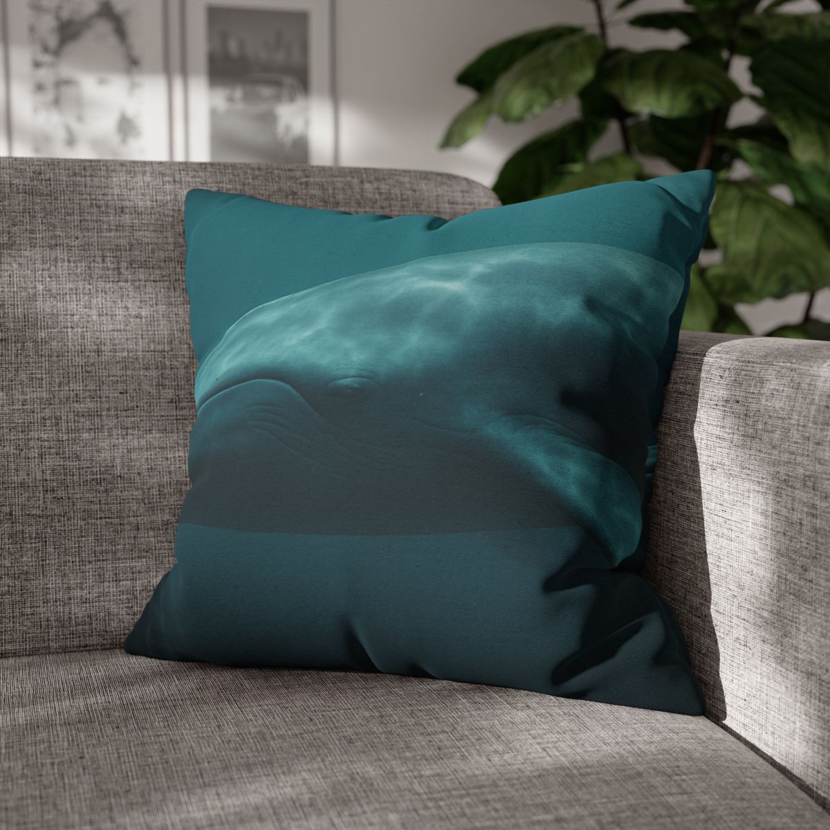Ocean Song Blue Whale comfortable bedding pillow covers