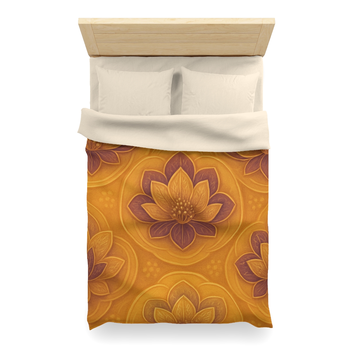 Auric Blossom Halo designer printed duvets