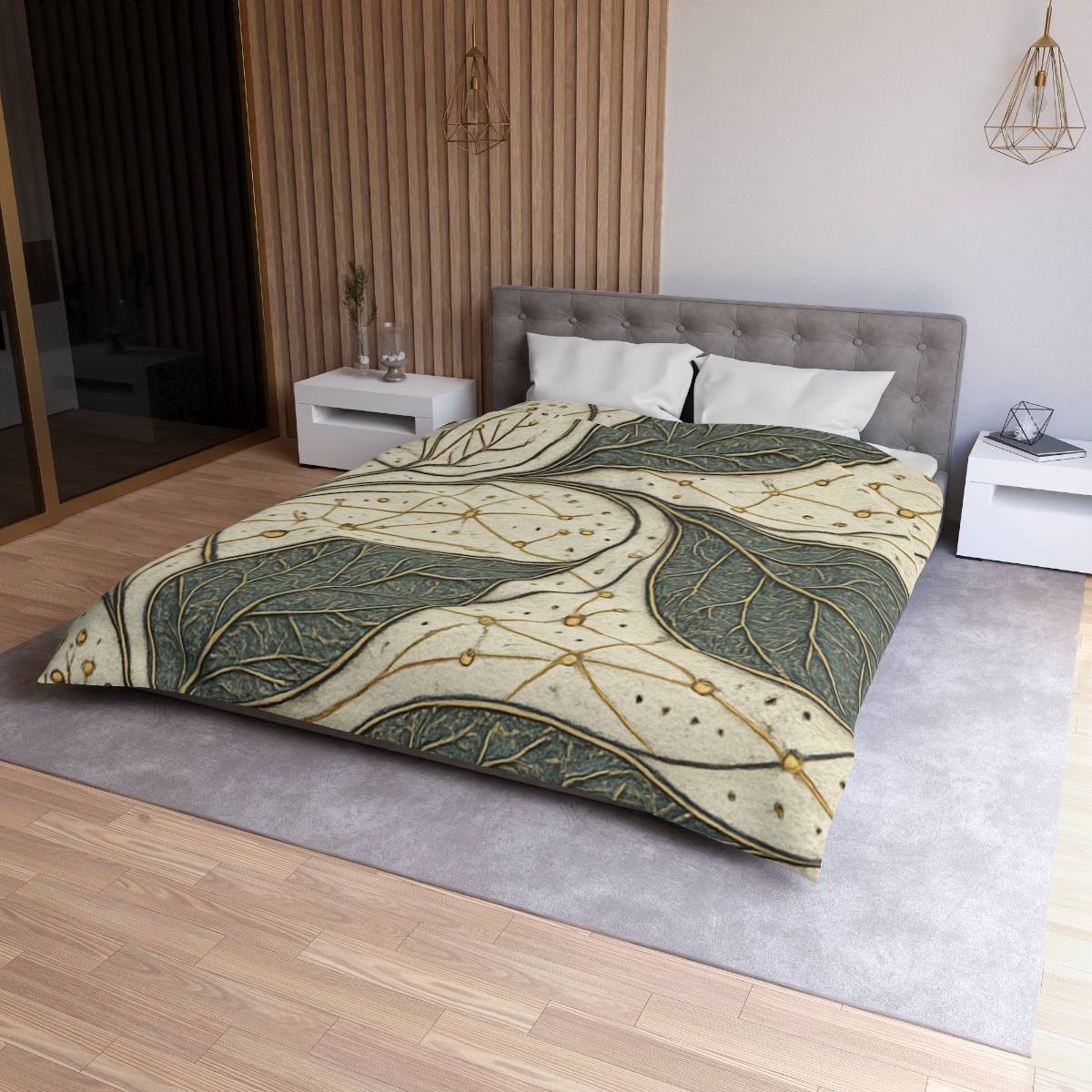 Leaf Vein Starchart Filigree personalized bedding duvets