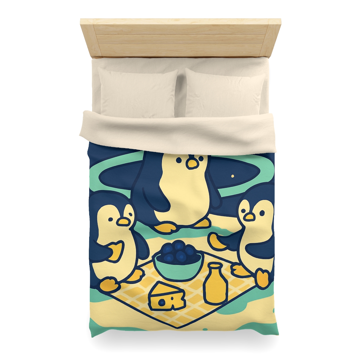 Planet Picnic Penguins stylish duvet covers