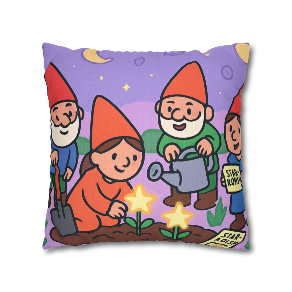 Galactic Garden Gnomes unique gift pillow cases
