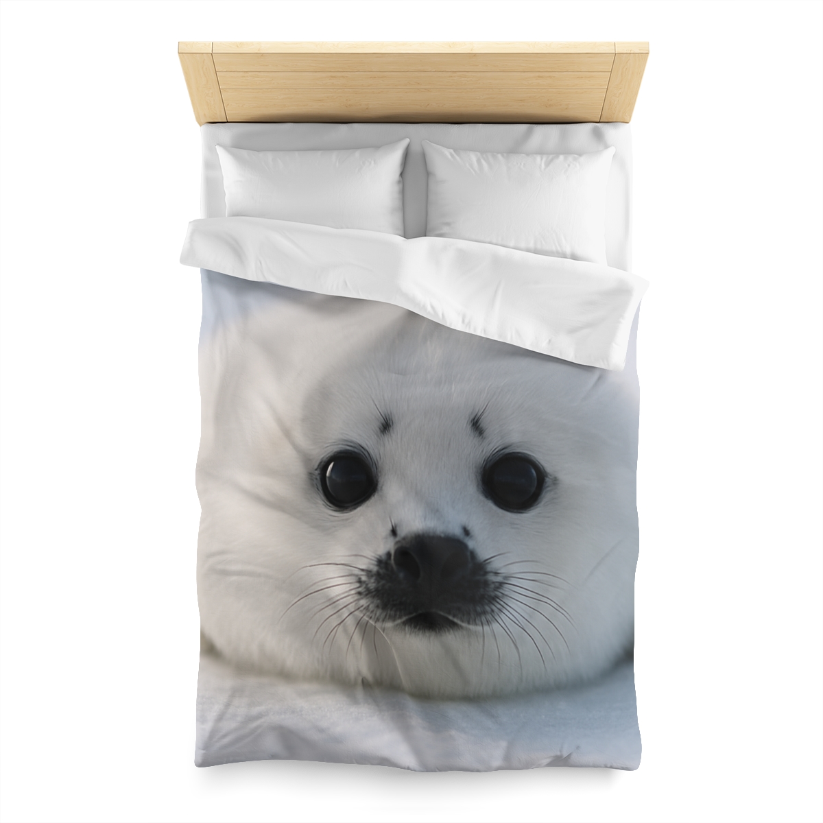 Snow Dream Harp Seal Pup unique patterned duvets