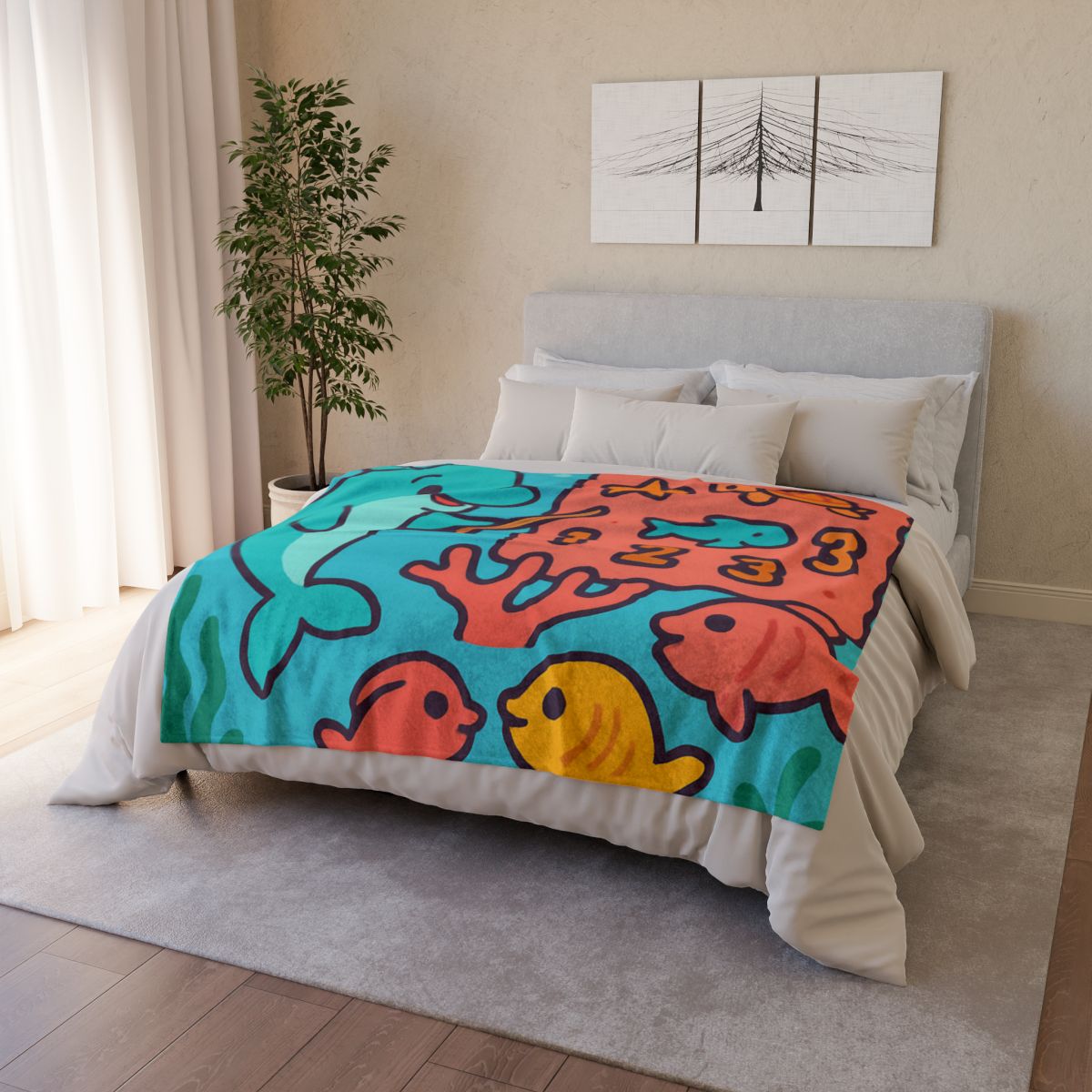 Cosmic Coral Reef Classroom unique gift blanketscustom blankets