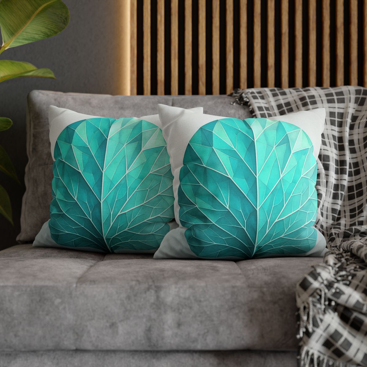 Leaf Vein Prism Fan trendy patterned pillow cases