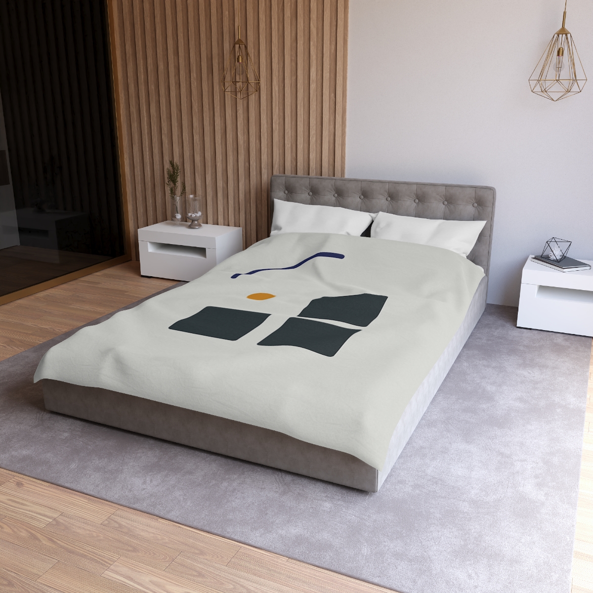 Missing Cell Grid With Offset Arc personalized bedding duvets