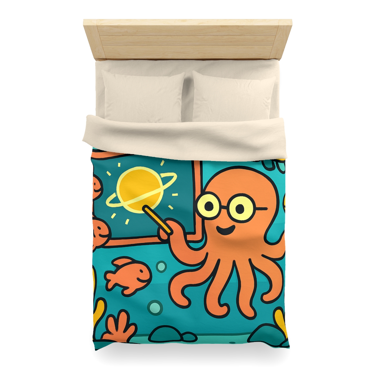 Cosmic Coral Reef Classroom custom duvets