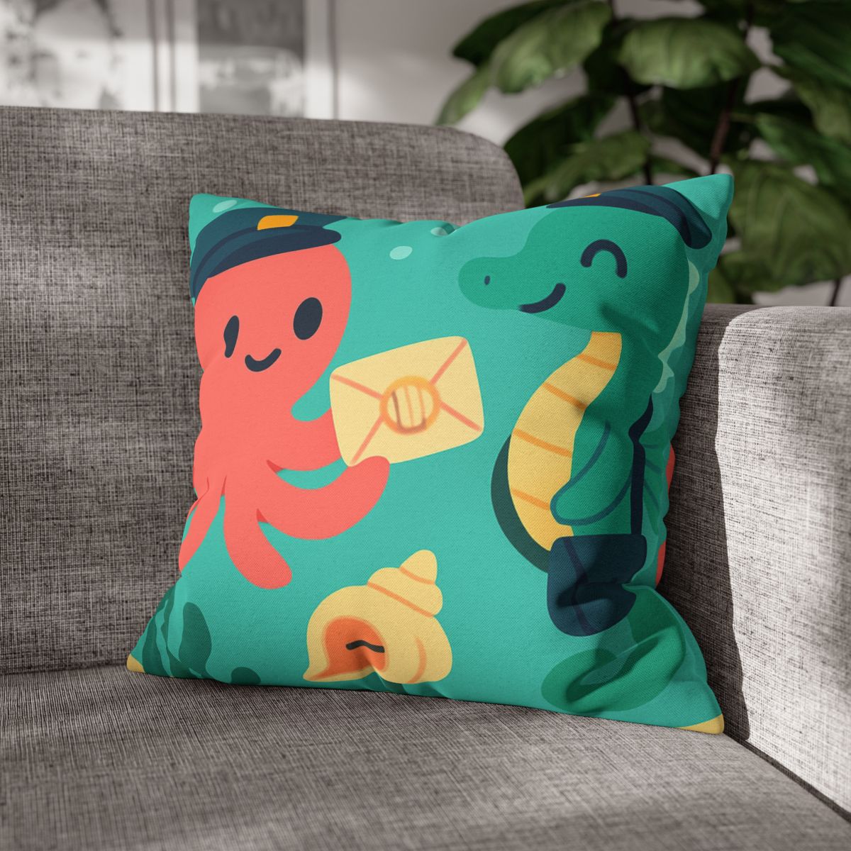 Glow Reef Post Office For Seahorse Mail unique gift pillow cases