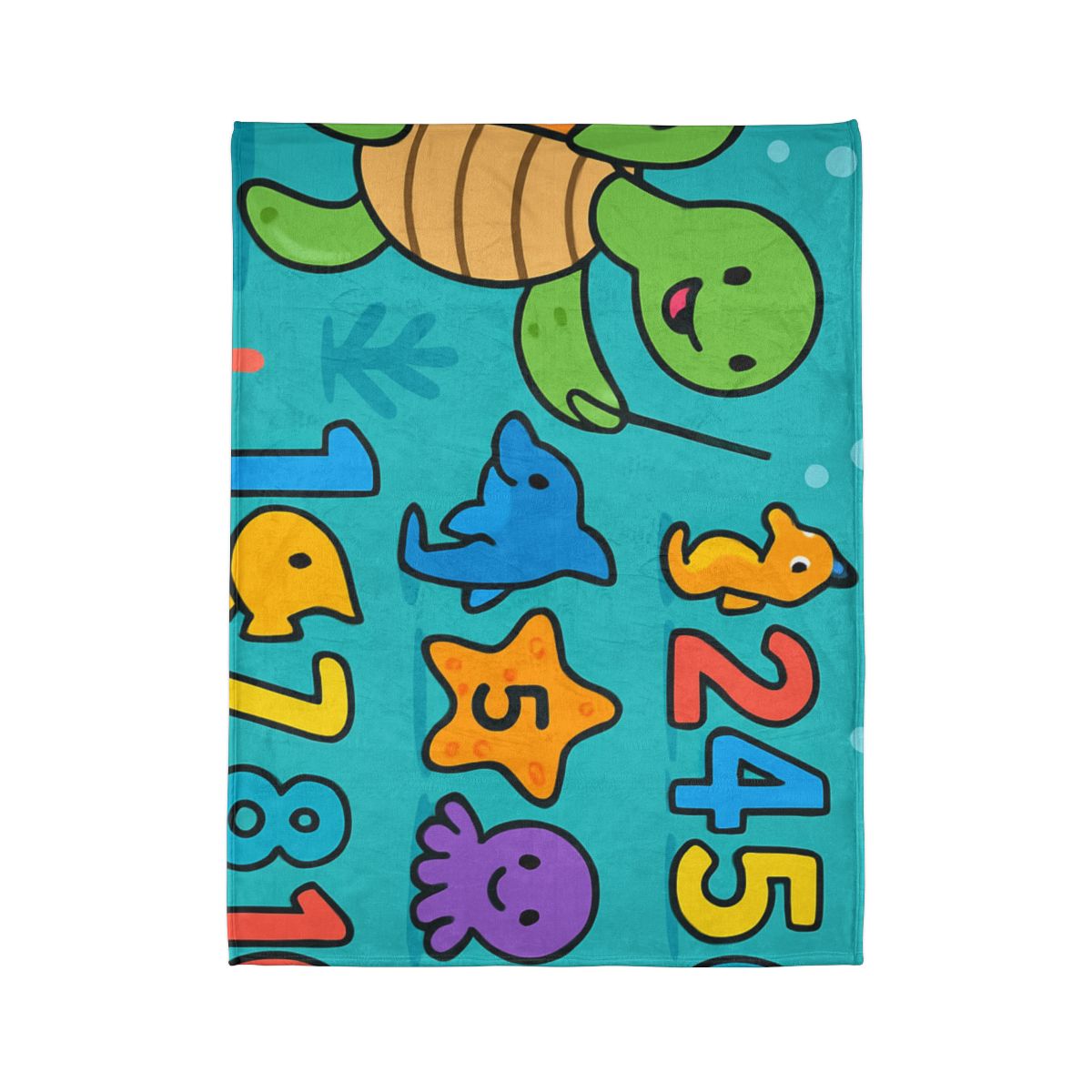 The Coral Reef Number Parade decorative home blankets