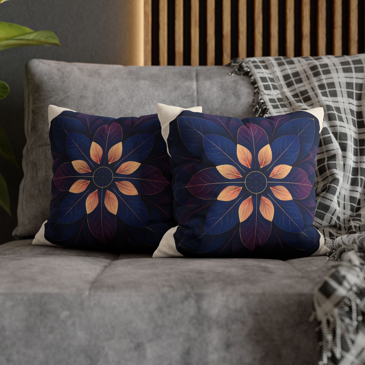 Petal Prism Mandala custom pillow cases