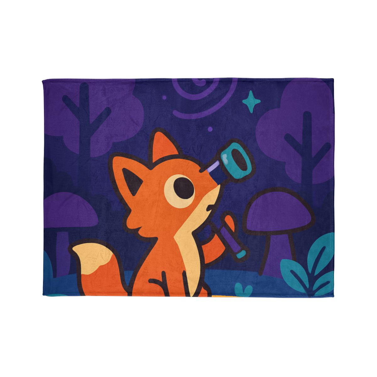Nebula Forest Fox trendy patterned blankets