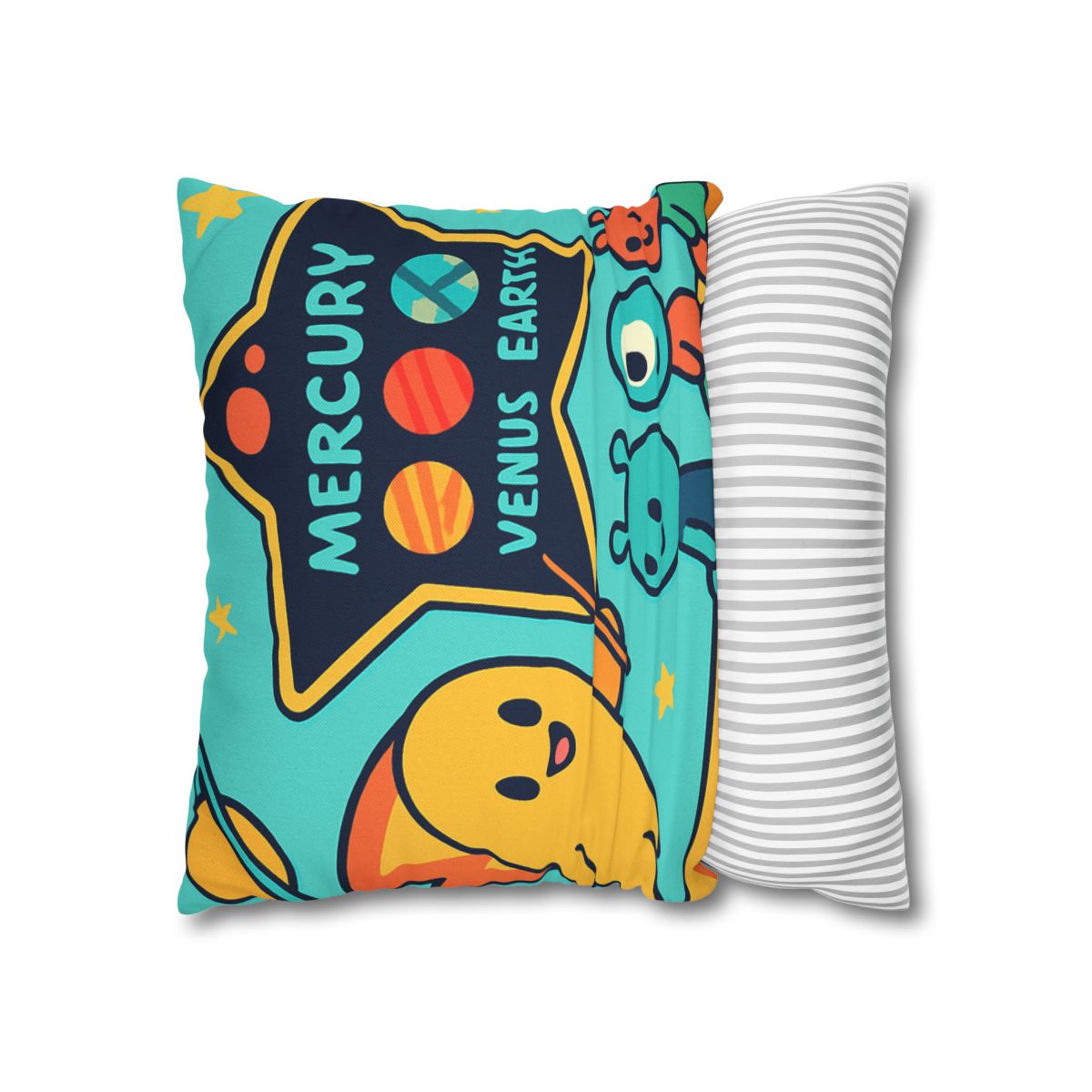 Comet Classroom On A Floating Asteroid designer print pillow cases