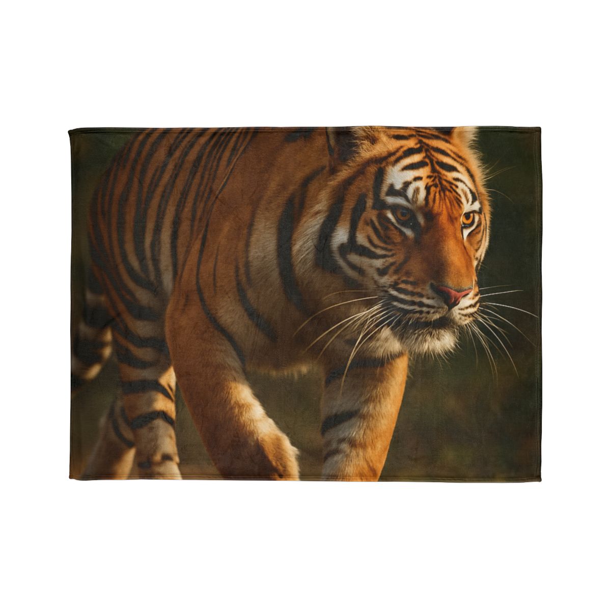 Forest Stalker Bengal Tiger personalized cozy blankets