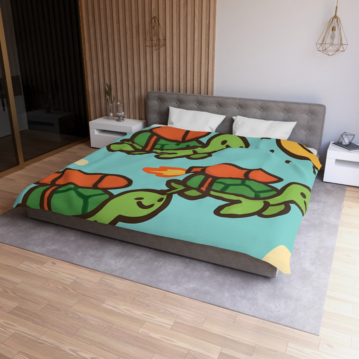 Rocket Powered Turtles soft comforter duvets