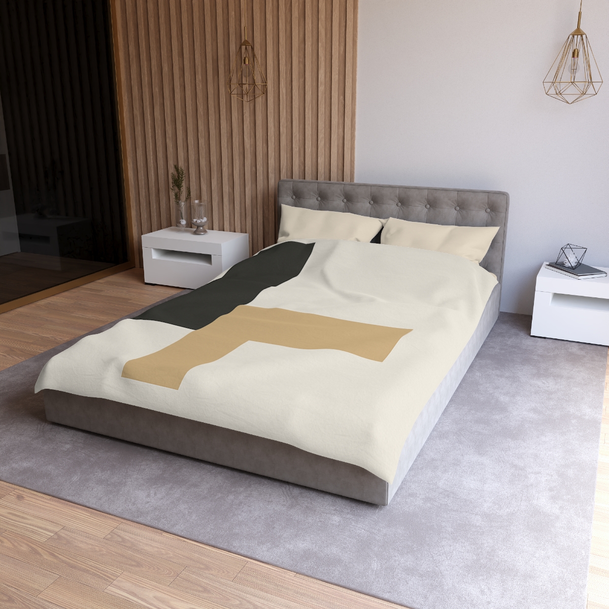 Offset Rectangle Pair soft comforter duvets