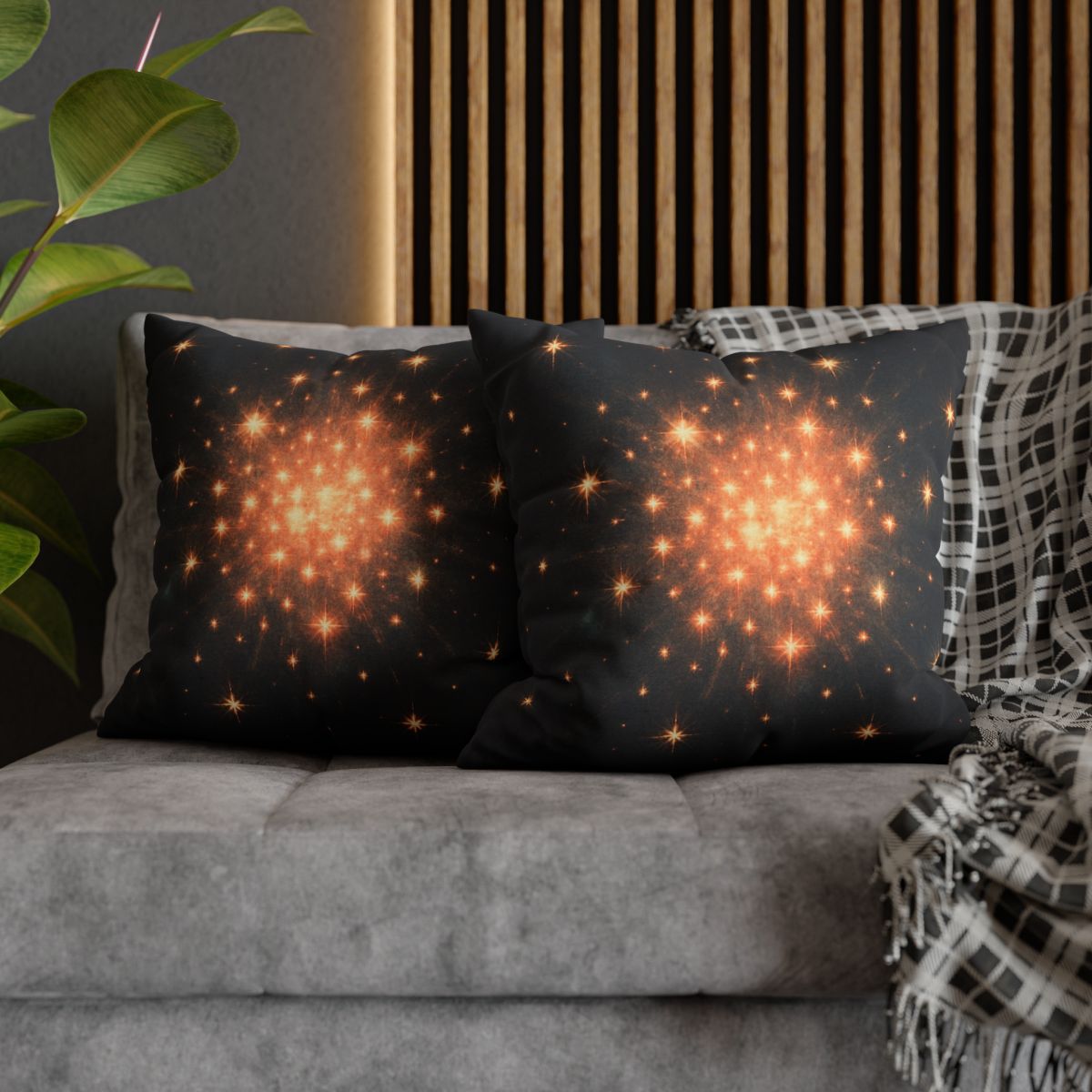 Starburst Mosaic Field personalized pillow covers