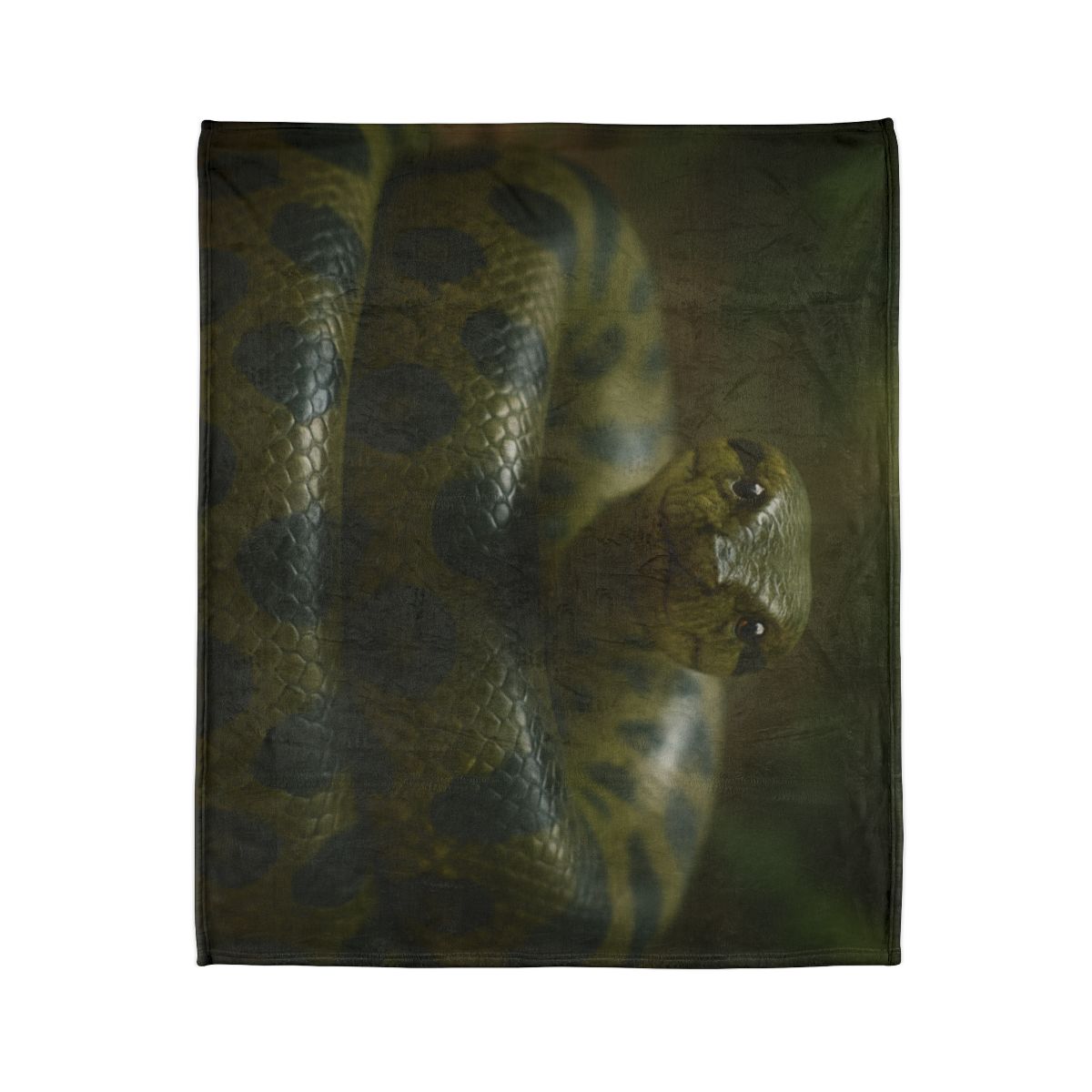 Starlit Coil Green Anaconda decorative home blankets