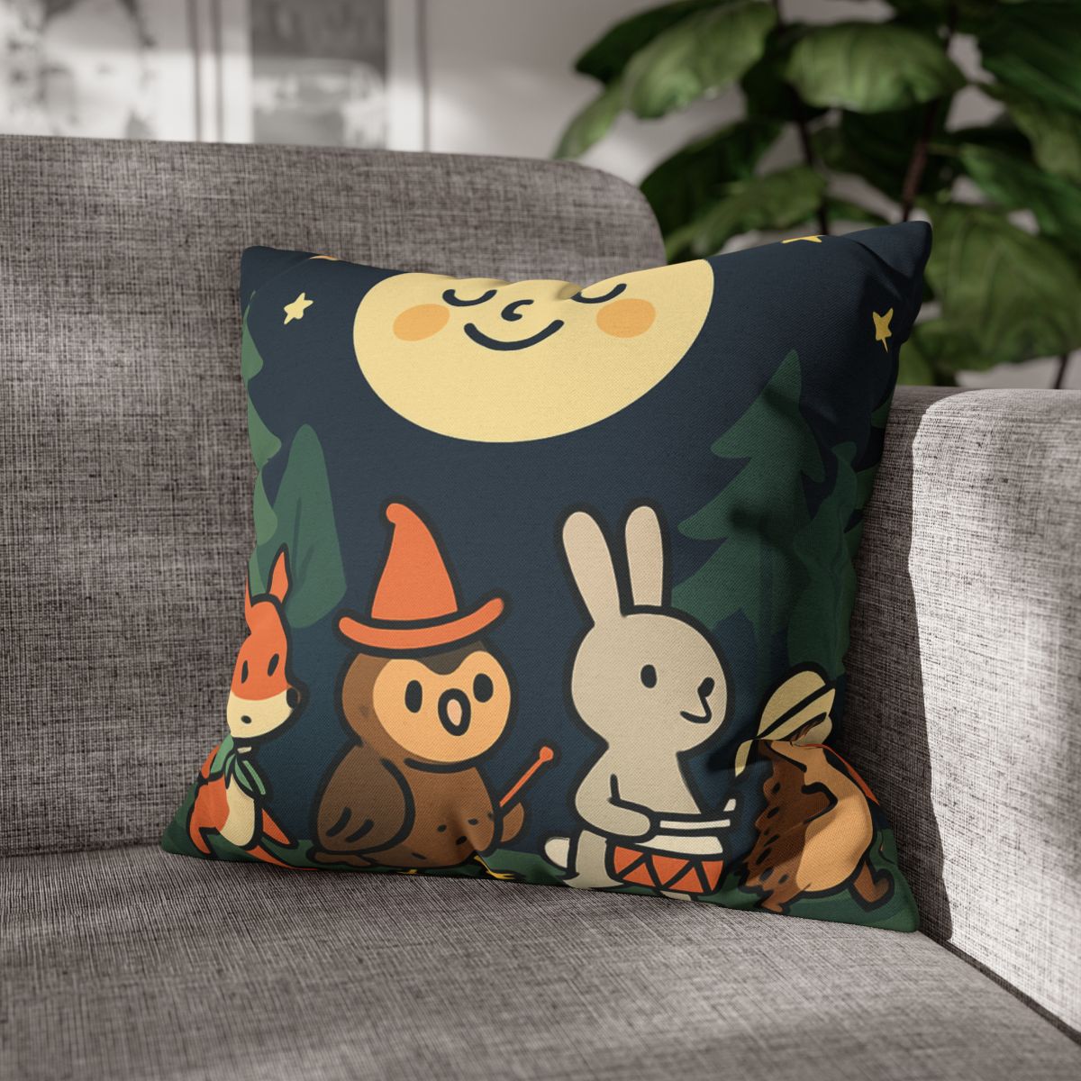 Moonlight Forest Parade trendy patterned pillow cases