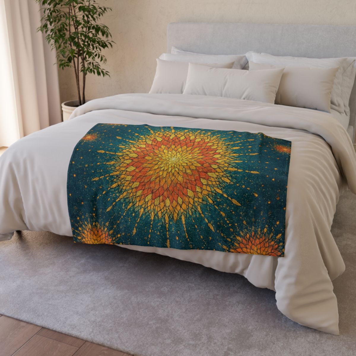 Starburst Mosaic Halo custom blankets