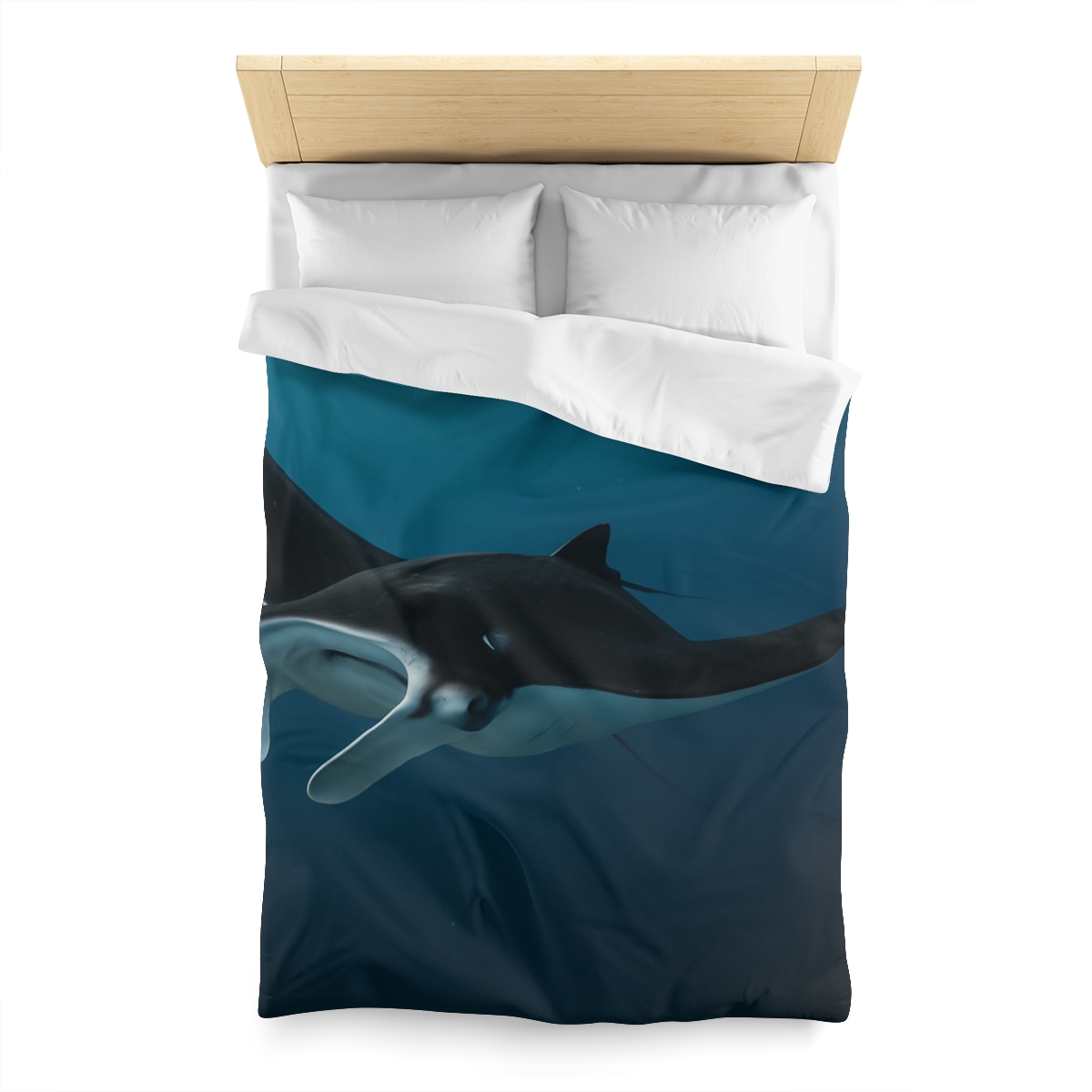 Midwater Dancer Manta Ray personalized bedding duvets