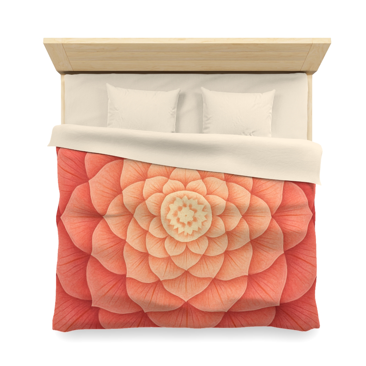 Petal Spiral Mandala designer printed duvets