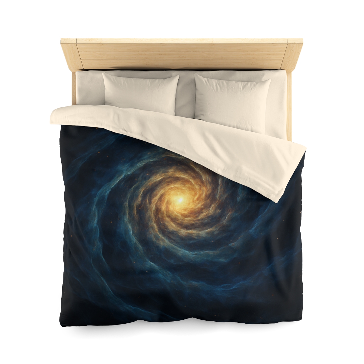 Nebula Spiral Lattice designer printed duvets