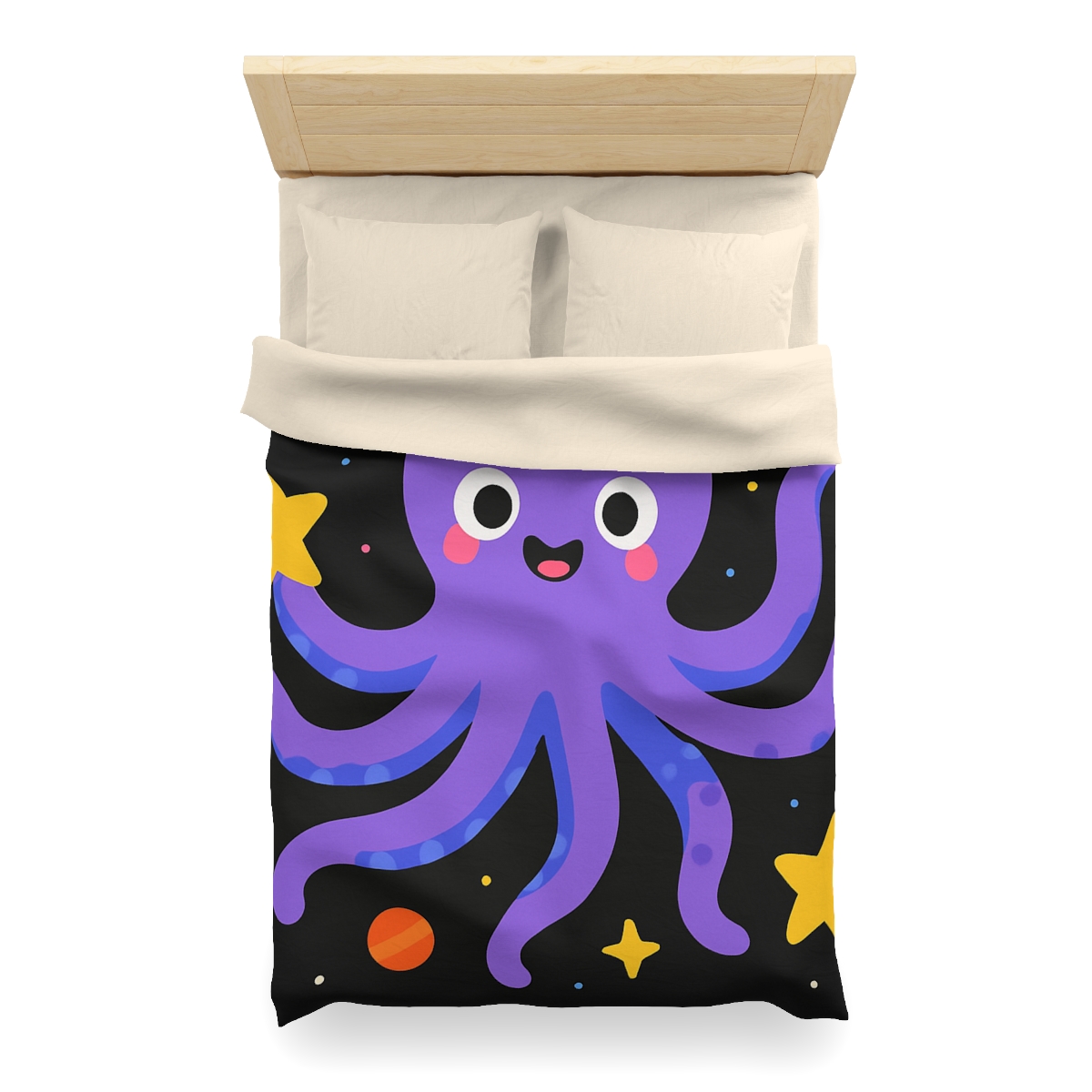 Friendly Space Octopus unique patterned duvets
