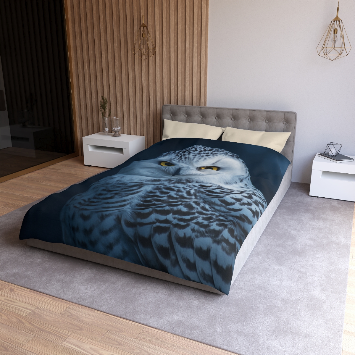 Midnight Watch Snowy Owl unique patterned duvets