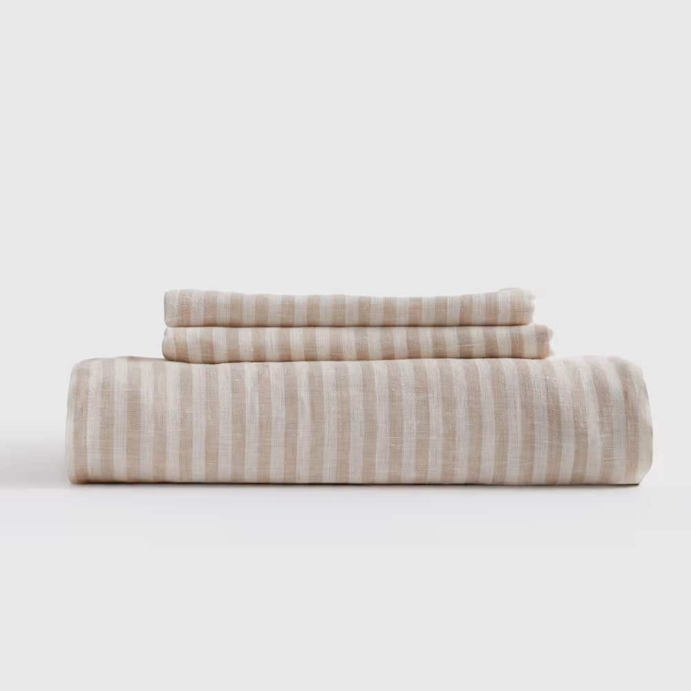 Soft European Linen Bed Sheet Set