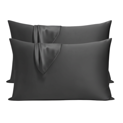 2 Pieces Soft Satin Pillowcase with Zipper for Hair and Cooling Comfort