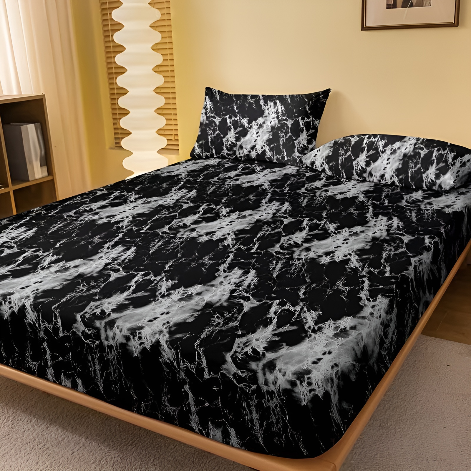 Marble Pattern Fitted Bedsheet